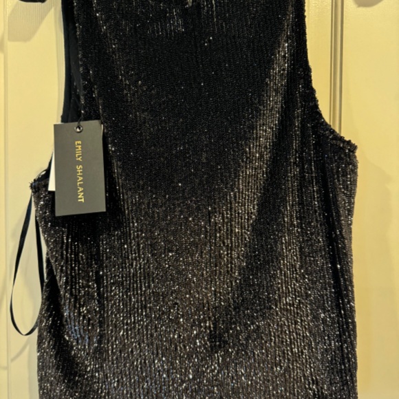 Emily Shalant sequin cowl neck top - Picture 3 of 5